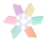 MOTHNUR 6Pcs Ice Cream Highlighters Cartoon Fluorescent Pens with Multiple Pastel Colors for School Notes and Drawing Marking Pens for Students