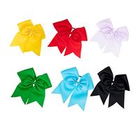 MOTHNUR 6pcs Large Bow Hair Ties for Women and Elastic Ponytail Holders with Chic Ribbon Design Non Slip Hair Accessories for Parties and Daily Wear
