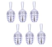 MOTHNUR 6pcs Lip Balm Tubes Mini Honeycomb Design Refillable Lip Gloss Containers for DIY Lipstick Liquid Blush and Concealer Storage Portable and Travel Friendly