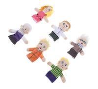 MOTHNUR 6pcs Plush Finger Puppet Set Soft Interactive Educational Hand Puppets for Family Role Play Storytelling for Creative Playtime and Party Favors