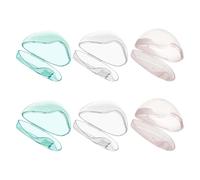 MOTHNUR 6pcs Portable Dustproof Pacifier Holder Case Set - Triangle Soother Storage Boxes in, Pink, and Green - Travel Organizer for Nursery and On-The-Go