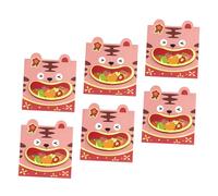 MOTHNUR 6pcs Red Envelopes Money Pocket with Zodiac Tiger Design for Spring Festival Lunar Year Gifts Traditional Chinese Year Decoration