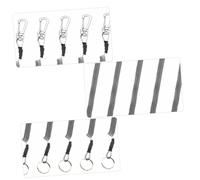 MOTHNUR 6pcs Retractable Elastic Fishing Ropes Coiled Spring Key Chains for Adults PU Material Fishing Lanyards for Rods Pliers and Tools Flexible for Boat and River Accessories