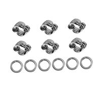 MOTHNUR 6Pcs Stainless Steel Parrot Foot Rings U-shaped Design Bird Ankle Accessories Rust-resistant Lightweight Comfortable Fit for Parrots and Birds
