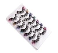 MOTHNUR 7pairs Thick Curled False Eyelashes Individual Lash Clusters for Women Cosplay Decorative Use