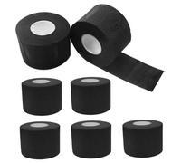 MOTHNUR 7pcs Disposable Barber Neck Tape Black Stretchy Neck Paper Wraps for Salon Haircut Styling Soft Comfortable Covers for Professional Barbers and Home Use