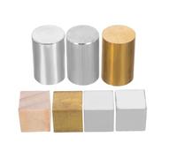 MOTHNUR 7pcs Metal Density Cube and Cylinder Set, 2.5cm Square 1.8cm Diameter Cylinders, Iron Aluminum Copper Science Lab Blocks for Classroom Learning and Woodworking Setup