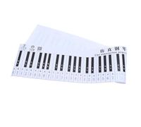 MOTHNUR 88-key Piano Keyboard Practice Sticker Paper with Numbered Finger Guide and Sheet Music, 1:1 Scale Black and White Simulation Chart for Beginner Piano Keyboard Aid