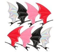 MOTHNUR 8pcs Bat Hairpin Fan Bat Hair Clips Pink Accessory Wing Adult Shape Hair Accessories Barrette Monster Halloween Gothic Bobby and Metal