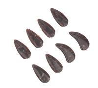MOTHNUR 8Pcs Guzheng Practice Fake Nails Professional Double Sided Curved Adult Guzheng Nails Size Moon Shadow Color