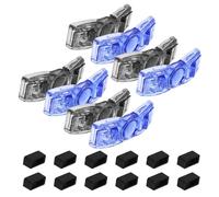 MOTHNUR 8Pcs Universal Swim Goggles Buckle Clips Replacement, Adjustable Goggles Strap Fastener Connectors for Swimming Accessories, Blue and Black