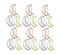MOTHNUR 90pcs Simulated Moon Paperclip Paper Clips Office Supplies Moon Shaped Binder Clips Star Shape Metal