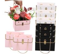 MOTHNUR 9pcs Floral Packaging Bags Unique Purse Shaped Design Capacity Handheld Bags for Bouquet Arrangements for Gifting and Storage Sturdy Construction for Floral Use