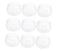 MOTHNUR 9pcs Gas Cooker Knob Protection Lock Kitchen Safety Covers for Wear-Resistant PP Material Easy Press-Button Opening Installation