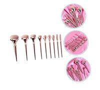 MOTHNUR 9pcs Portable Professional Makeup Brush with Abs Handles Soft Dense Synthetic Bristles for Powder Foundation Blush Eyeliner Application Lightweight and Practical Cosmetics Tool Kit