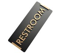 MOTHNUR Acrylic Restroom Sign Unisex Toilet Doorplate for Office Public Spaces with Clear Guidance Clean Smooth Surface Minimalist Design