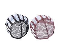 MOTHNUR Adjustable Lace Front Wig Caps 2pcs Breathable Dome Mesh for Wig Making and Styling Elastic Hair Net for Women Suitable for Salon and Home Use