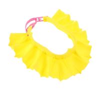 MOTHNUR Adjustable Shower Cap for Soft Tpe Leaf-shaped Hair Washing Shield Protects Eyes and Ears During Bath Suitable for All Ages Yellow Bath Visor
