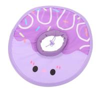 MOTHNUR Adjustable Soft Elizabethan Collar for Dogs and Cats, Purple M Size for 8-10 Lbs Pets, Anti-Lick Post-Surgery Neck Protector Donut Collar