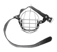 MOTHNUR Adjustable Stainless Steel Dog Muzzle with Leather Seal Medium Comfortable Design for Barking Chewing and Biting Prevention Suitable for Puppies and Small to Medium Dogs