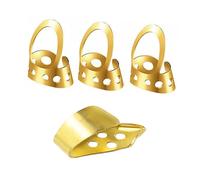 MOTHNUR Adjustable Stainless Steel Thumb Pick and Finger Pick Set for Banjo Ukulele Guitar Bass Players - Protect Fingers from Friction Open Design Hollowed Plectrums, 4Pcs