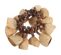 MOTHNUR African Tribal Nutshell Handbell Bracelet for Adults and Natural Shell Percussion Shaker Wristband Portable Dance Musical Instrument for and Group Rhythm Sessions