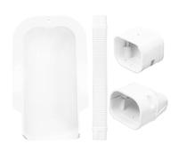 MOTHNUR Air Conditioner Mini Split Line Set Cover 4pcs Protection Kit with 65cm Hose, Wall Pass-Through Cover, Tail Connector for Ductless Ac Installation and Decorative Pipe Protection