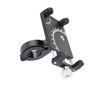 MOTHNUR Aluminium Alloy Bike Phone Mount Non Slip Handlebar Fixed Navigation Bracket for Phones for Bicycle and Motorcycle Riding Black