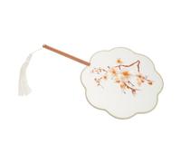 MOTHNUR Ancient Embroidered Fan Lightweight Handheld Chinese Style Round Fan with Tassel for Dance Weddings Performances Traditional Craft Portable Summer Accessory