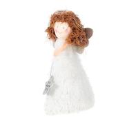 MOTHNUR Angel Christmas Tree Topper Ornament White Five-star Small Angel Desktop Decoration Christmas Holiday Party Decor
