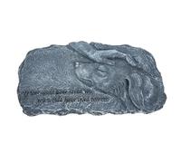 MOTHNUR Angel Dog Memorial Stone Resin Garden Statue Pet Tombstone Tribute for Outdoors Healing Touch Design for Dog Loss Sympathy Stable Weatherproof Ornament for Home and Garden