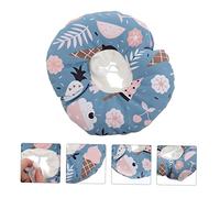 MOTHNUR Anti-lick Cat Cone Collar Lightweight Cotton Neck Cone with Lovely Ice Cream Pattern for Post-surgery Protection and Wound Healing