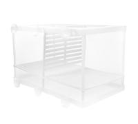 MOTHNUR Aquarium Fish Breeding Box with Divider and Suction Cups Plastic Nylon Incubator Tank for Fry Separation Small Fish Survival Enhancer