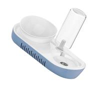 MOTHNUR Automatic Pet Feeding Water Bowl with Gravity Water Dispenser Raised Stand for Cats and Small Dogs Nordic Blue Protects Cervical Spine Large Capacity for Daily Use