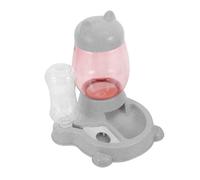 MOTHNUR Automatic Pet Water Dispenser and Cat Eating Bowl, Gravity Feeding Dog Waterer, Spill-resistant Gray Pet Bowl for Cats and Dogs at Home