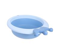 MOTHNUR Baby Folding Wash Basin, Collapsible Plastic Infant Basin for Face and Butt, Portable Lightweight Tub for Newborn Bath Time, Blue