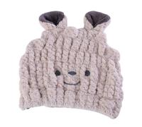 MOTHNUR Baby Shower Hair Drying Hat for Babies Super Absorbent Quick Dry Towel Cap with Happy Face Design, Lightweight Bath Hair Towel for Infant Bath Time