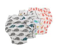 MOTHNUR Baby Training Pants for Infants, Washable Breathable 4-Layer Gauze Learning Diapers, Soft Cotton Newborn Training Underwear, Size S, 3pcs Set