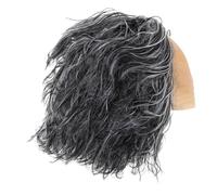 MOTHNUR Bald Man Wig for Men Halloween Cosplay Accessory Black and White Bald Cap Prop for Masquerade Party Adult Role Play Fancy Dress