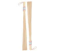 MOTHNUR Bamboo Handheld Body Massager Stick 2pcs Set Back Therapy Knocker for Muscle Relaxation and Pain Relief, Portable Leg Knocking Stick for Home and Travel Use