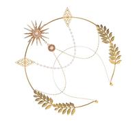 MOTHNUR Baroque Goddess Crown Headpiece Lightweight Metal Hairband for Women Festival Essentials Party Photo Prop Headdress Accessory
