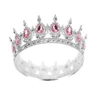 MOTHNUR Baroque Rhinestone Wedding Crown Headband for Brides Vintage Crystal Queen Tiara Bridal Hair Accessory Comfortable Alloy Construction Versatile for Weddings Birthdays Cosplay