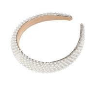MOTHNUR Baroque Style Rhinestone Pearl Headband for Women Elegant Vintage Hair Hoop Party Festival Accessory White Skin-friendly Comfortable Design
