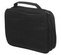 MOTHNUR Bible Cover Carrying Case 22X28X6Cm Black with Handle and Zippered Pocket, Protective Church Bible Bag for Men Women Mothers, Sturdy Book Protector for Reading and Transport