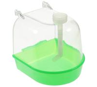 MOTHNUR Bird Bath Box for Caged Birds Parrot Bath Covered Water Feeder for Canary