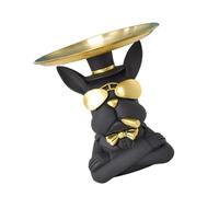 MOTHNUR Black French Bulldog Dog Modeling Tray Decorative Storage Tray for TV Cabinet Living Room Desktop Organizer
