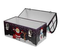 MOTHNUR Black Tinplate Christmas Candy Box Festive Storage Case for Xmas Party and Wedding Candy Packaging