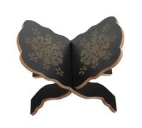 MOTHNUR Black Wooden Bible Reading Stand - Portable Desktop Book Display Holder for Prayer, Study, and Home Office Use, Decorative Reading Book Stand and Textbook Holder