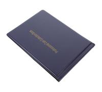 MOTHNUR Blue Coin Storage Album for Collectors Horizontal Insert Holder with Pockets Versatile Coin and Stamp Display Scratch-resistant Collecting Book for and Badges