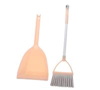 MOTHNUR Broom Set with Adjustable Dustpan Lightweight Childrens Cleaning Tool for Home Indoor Outdoor Use Safe Polished in Bright Orange and Easy to Handle